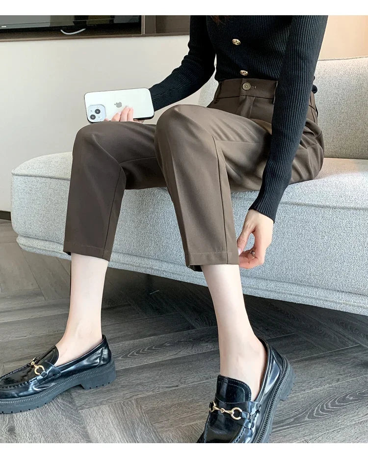 High-Waist Suit Pants