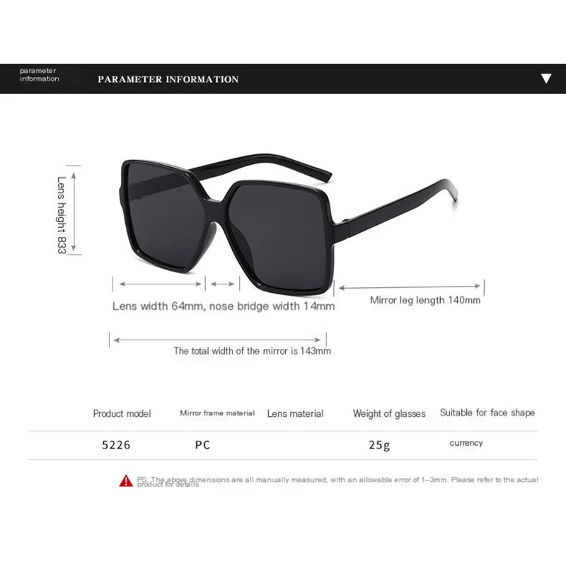 Higody Oversized Gradient Sunglasses