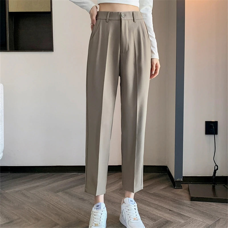 High-Waist Suit Pants