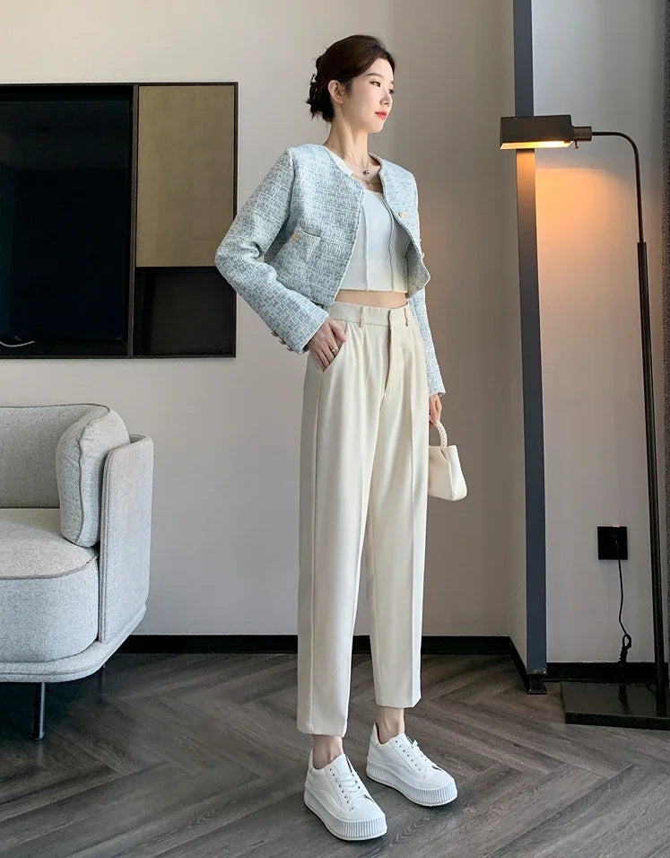 High-Waist Suit Pants