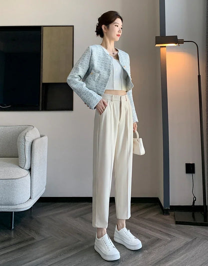High-Waist Suit Pants