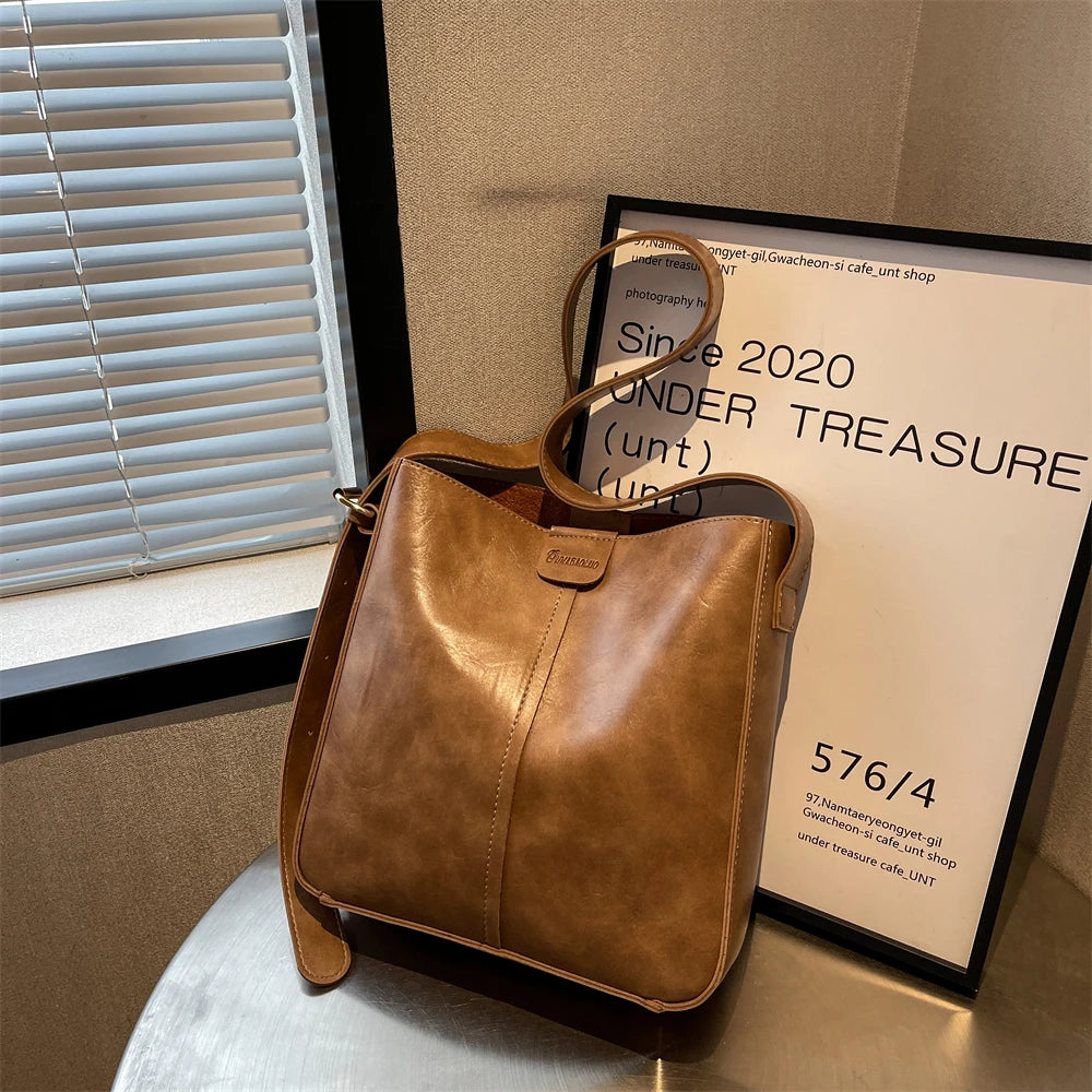 Retro PU Tote Bag Set