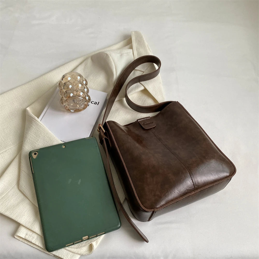 Retro PU Tote Bag Set