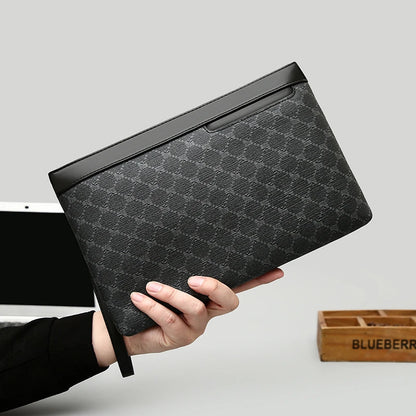 Men's Checkered Envelope Clutch