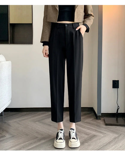 High-Waist Suit Pants