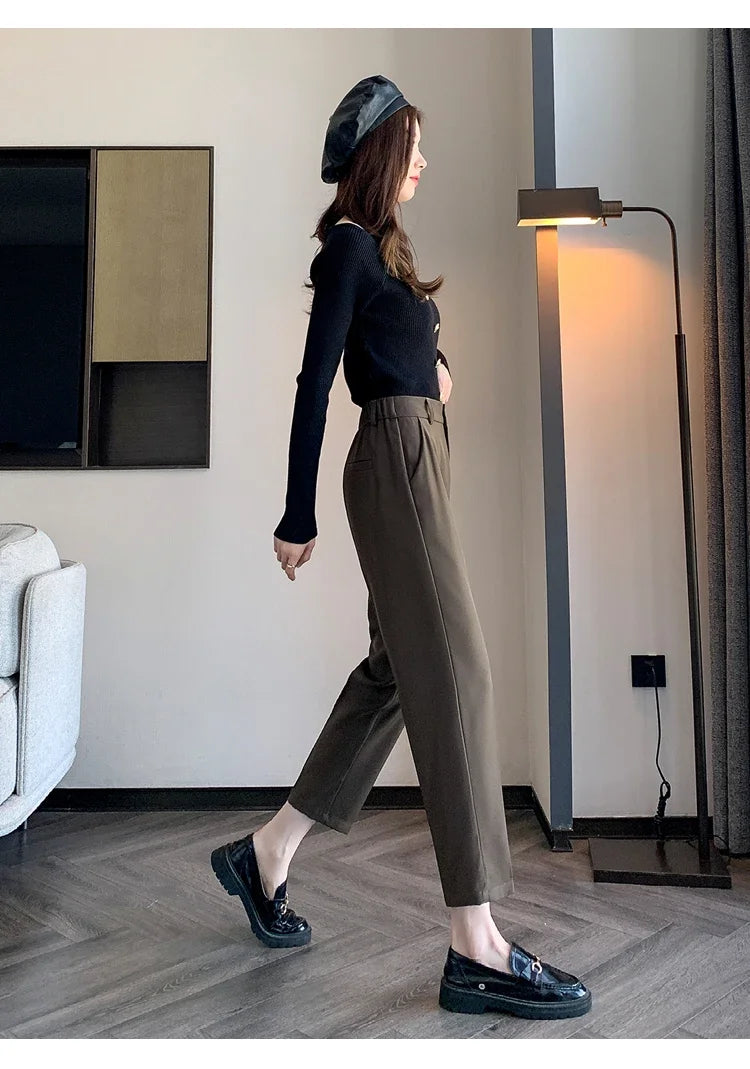High-Waist Suit Pants