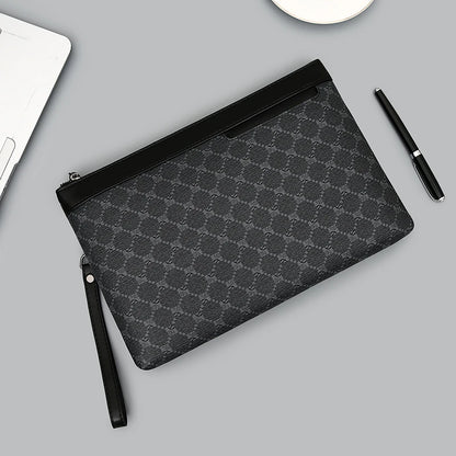Men's Checkered Envelope Clutch
