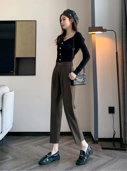High-Waist Suit Pants