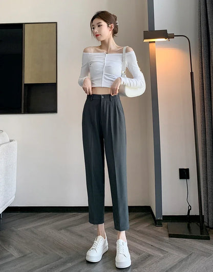 High-Waist Suit Pants