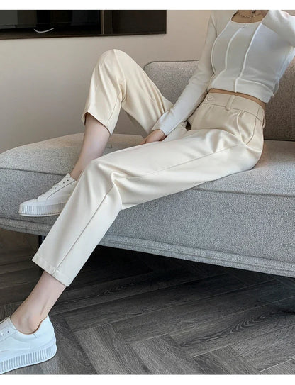 High-Waist Suit Pants