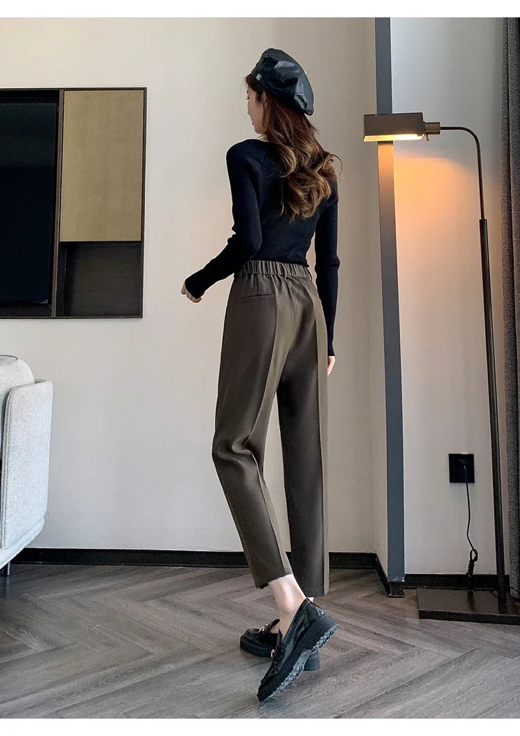 High-Waist Suit Pants