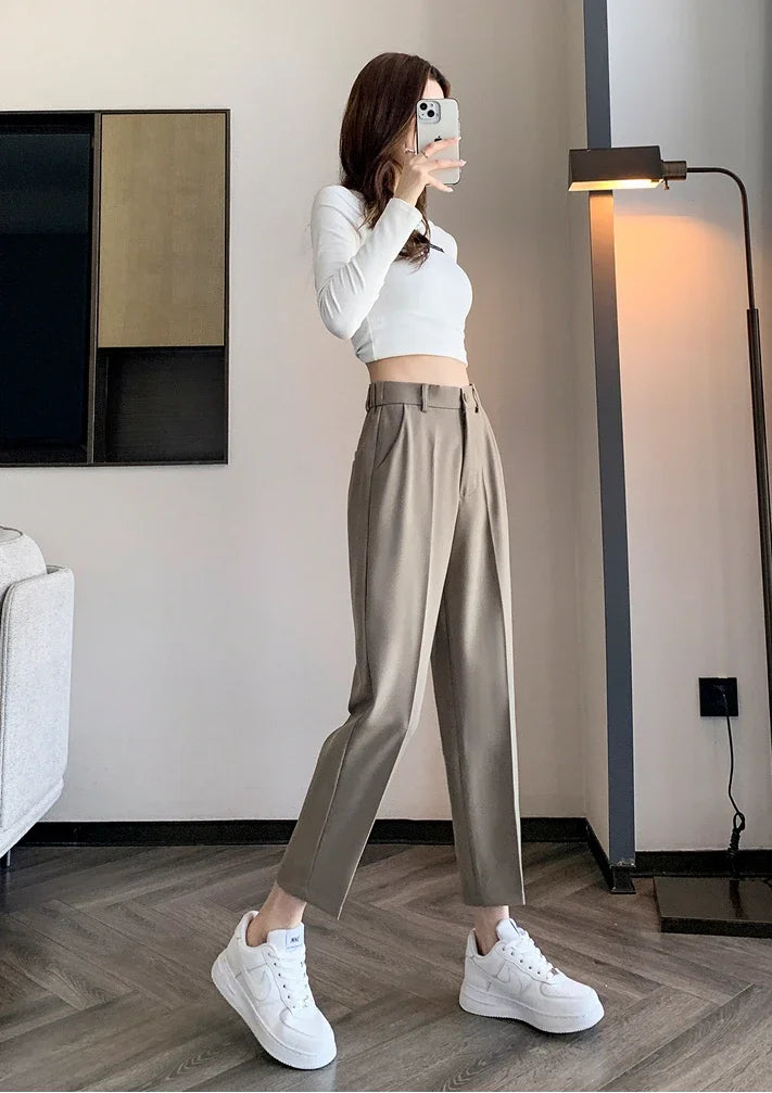 High-Waist Suit Pants