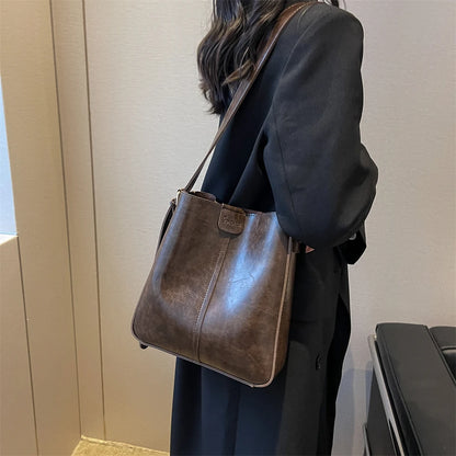 Retro PU Tote Bag Set