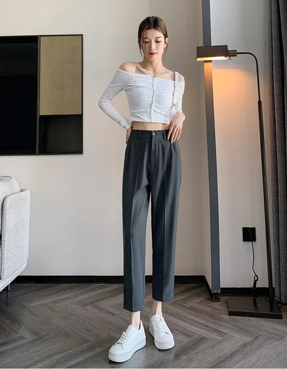 High-Waist Suit Pants
