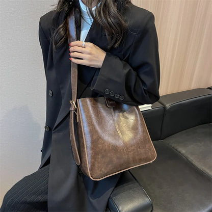 Retro PU Tote Bag Set