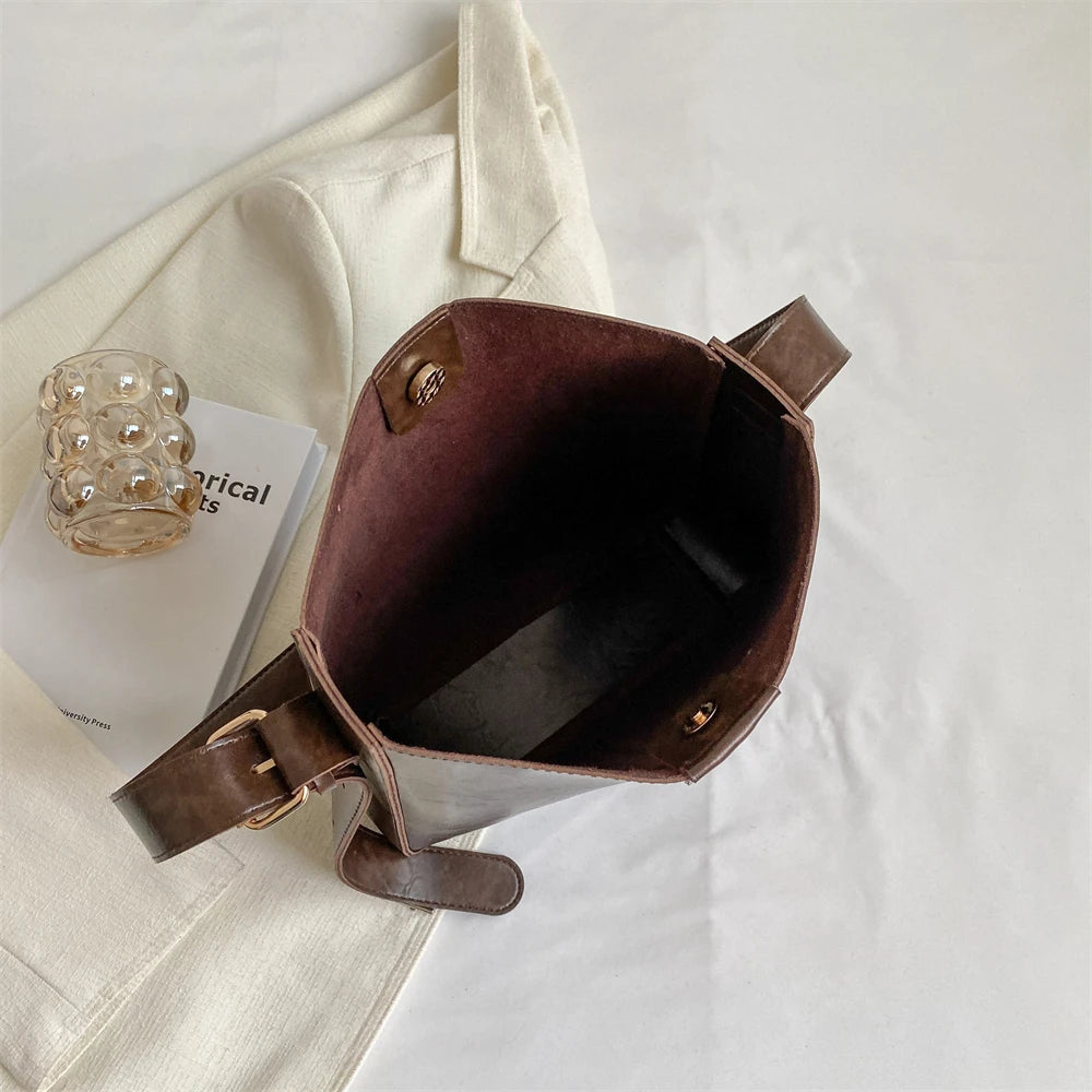 Retro PU Tote Bag Set