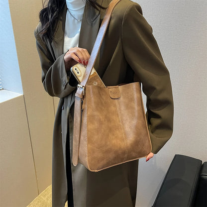 Retro PU Tote Bag Set