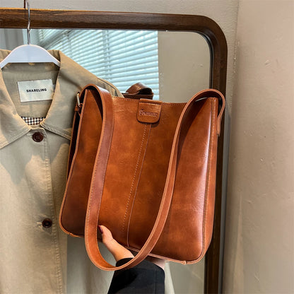 Retro PU Tote Bag Set