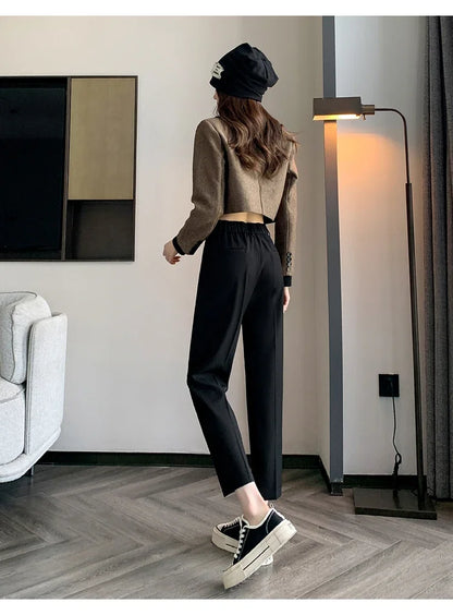 High-Waist Suit Pants