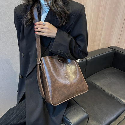 Retro PU Tote Bag Set
