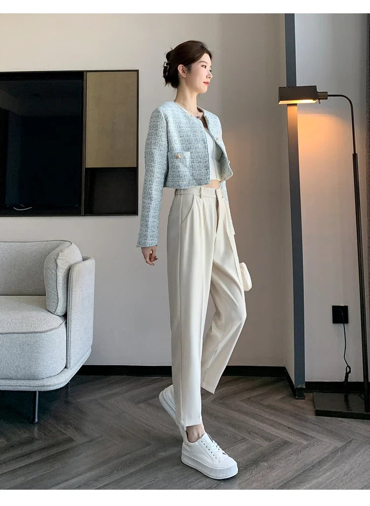 High-Waist Suit Pants