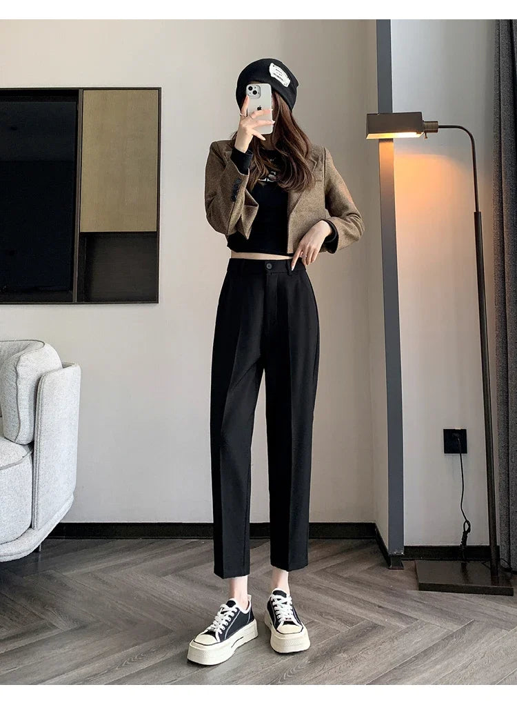 High-Waist Suit Pants