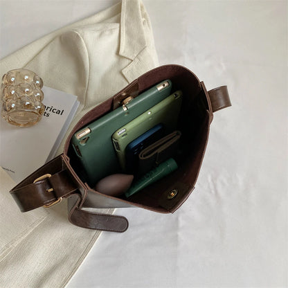 Retro PU Tote Bag Set